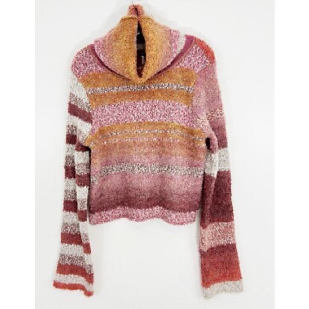 Free People My Girl Striped Turtleneck Sweater XS